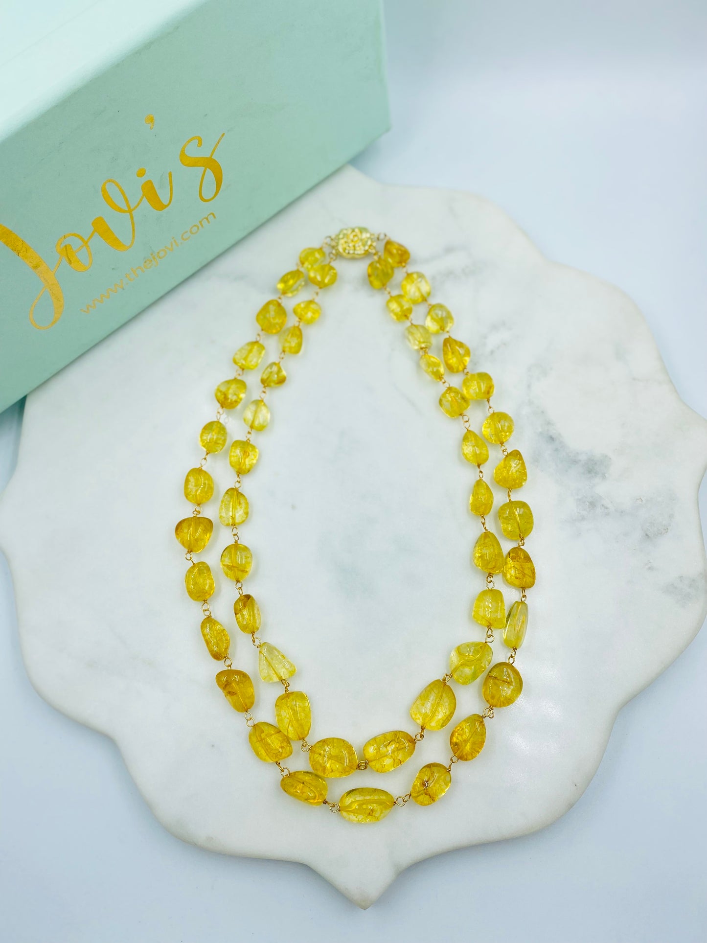 DOUBLE LINE YELLOW NECKLACE