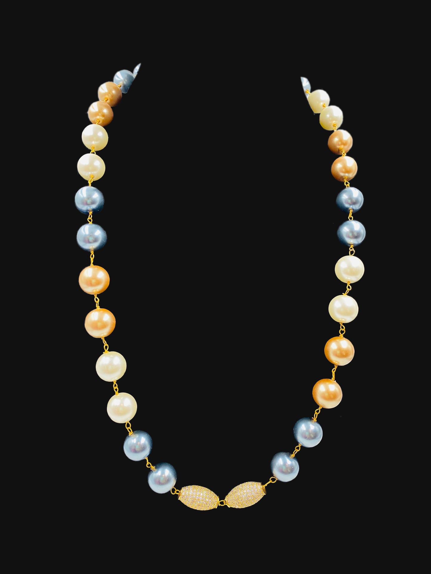 SINGLE LINE SHELL PEARL NECKLACE