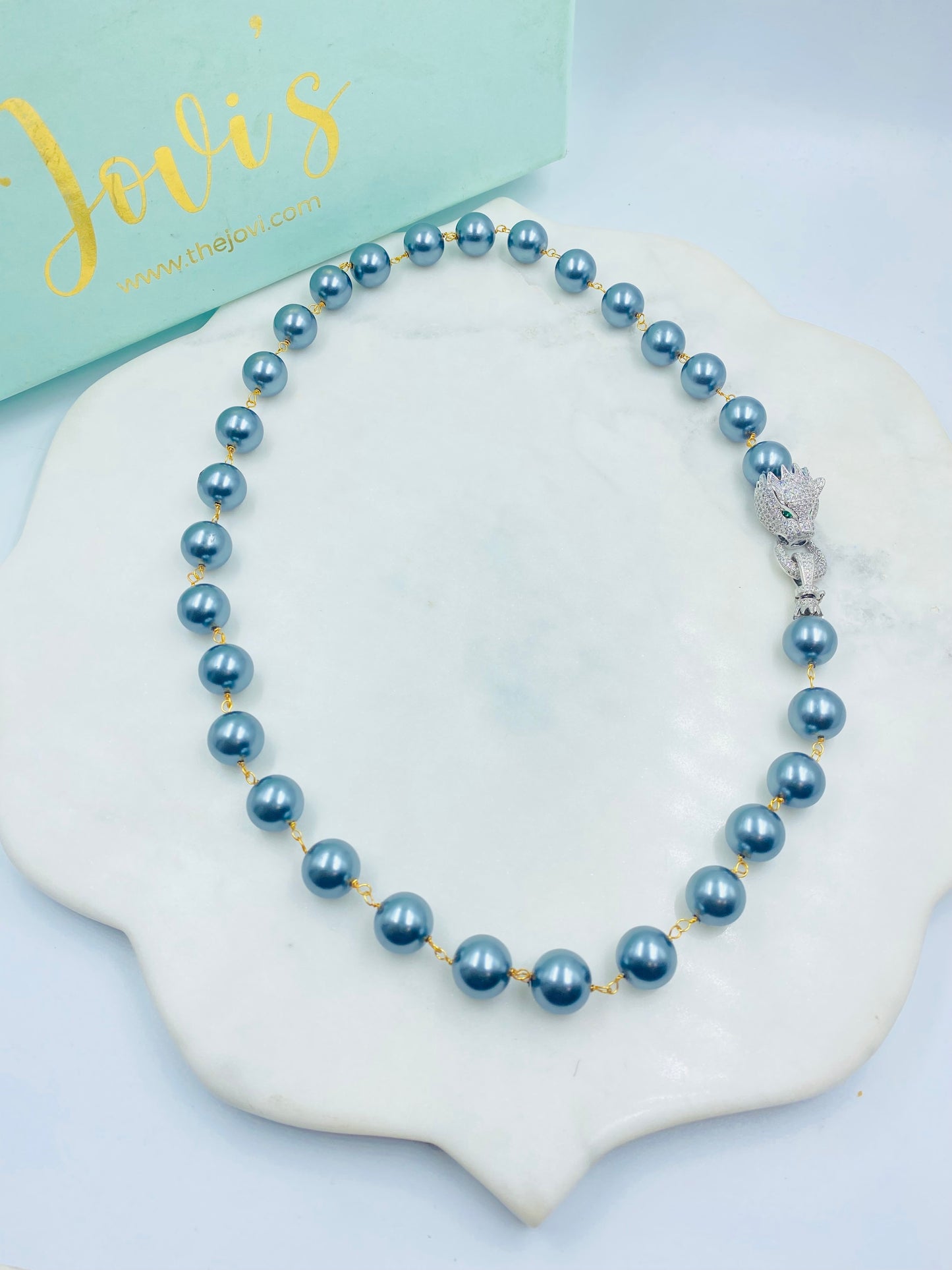 SINGLE LINE SHELL PEARL NECKLACE