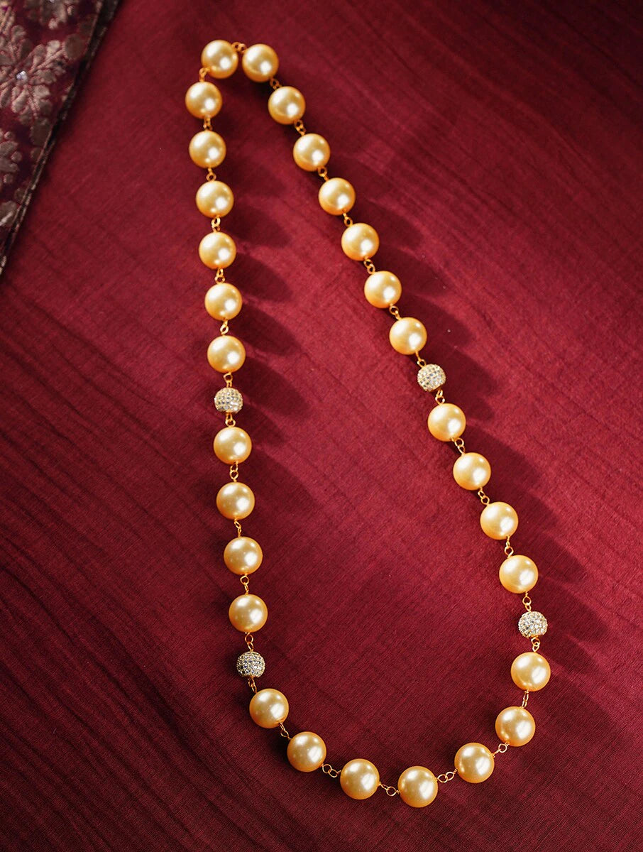 SINGLE LINE SHELL PEARL NECKLACE