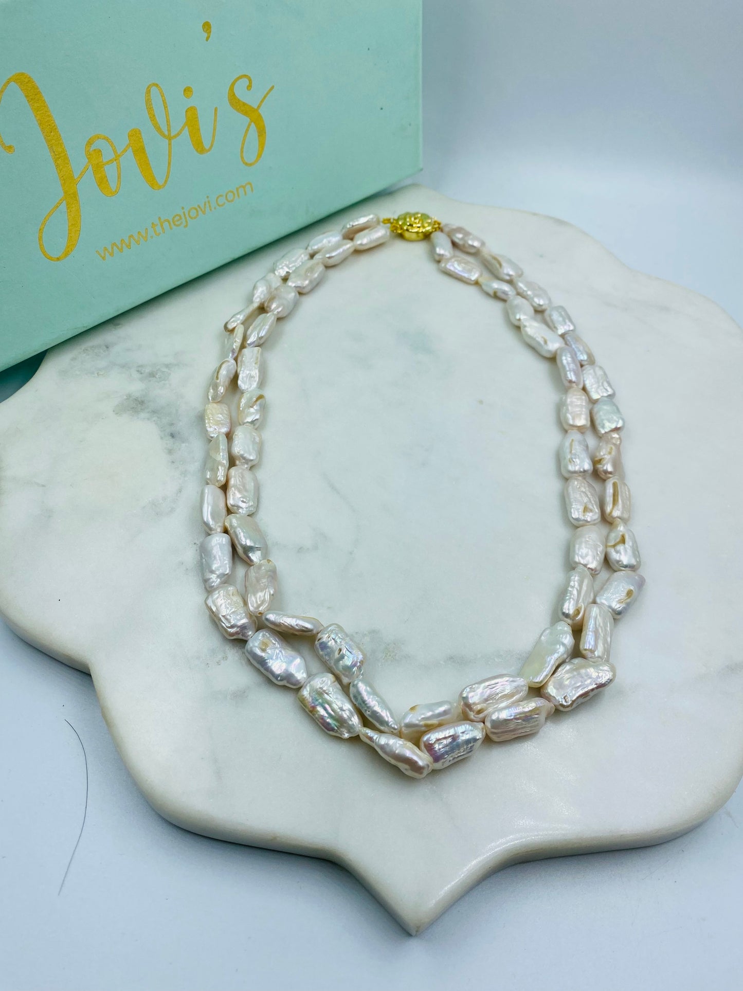 Freshwater Pearl Double Line Necklace