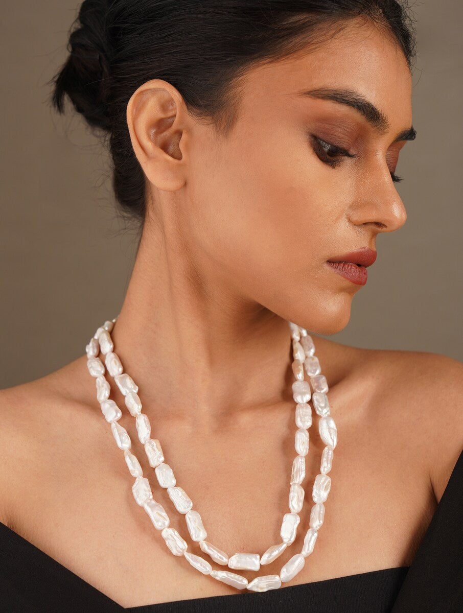 Freshwater Pearl Double Line Necklace