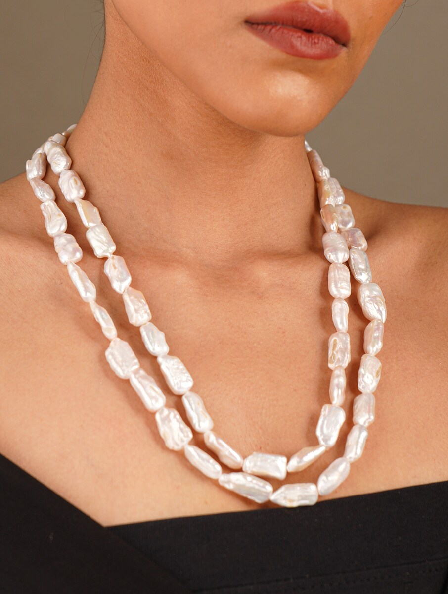 Freshwater Pearl Double Line Necklace