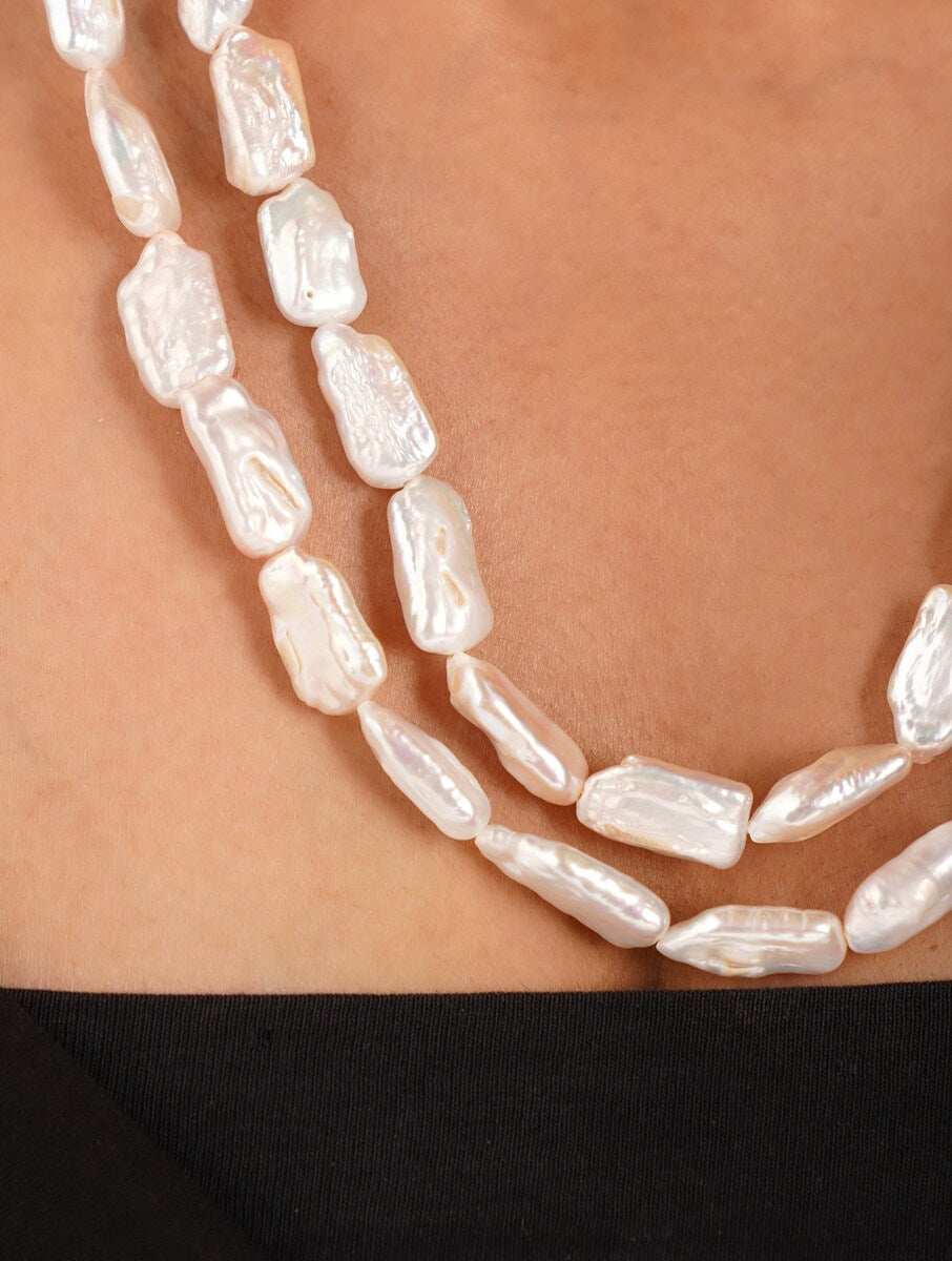 Freshwater Pearl Double Line Necklace