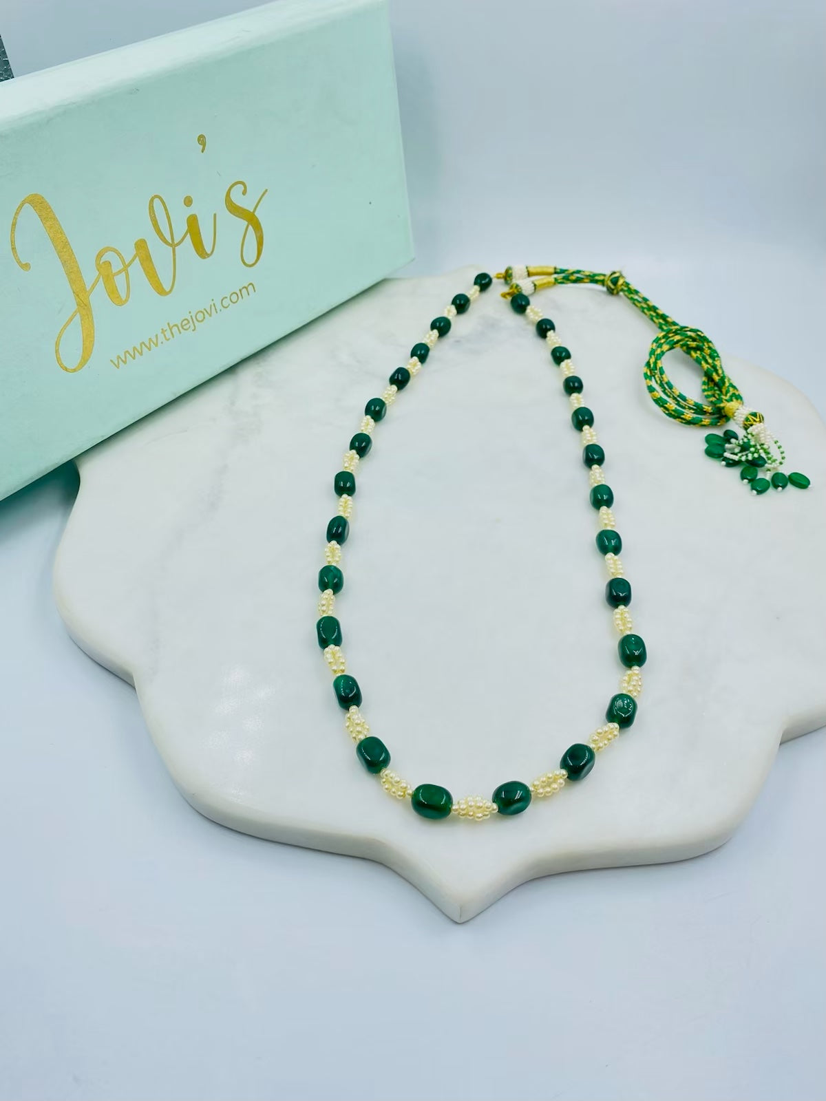 Green Single Line Necklace