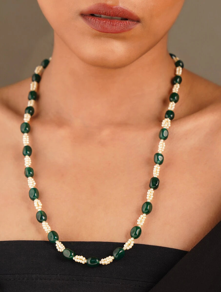 Green Single Line Necklace