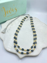 Load image into Gallery viewer, Double Line Grey Quartz Necklace
