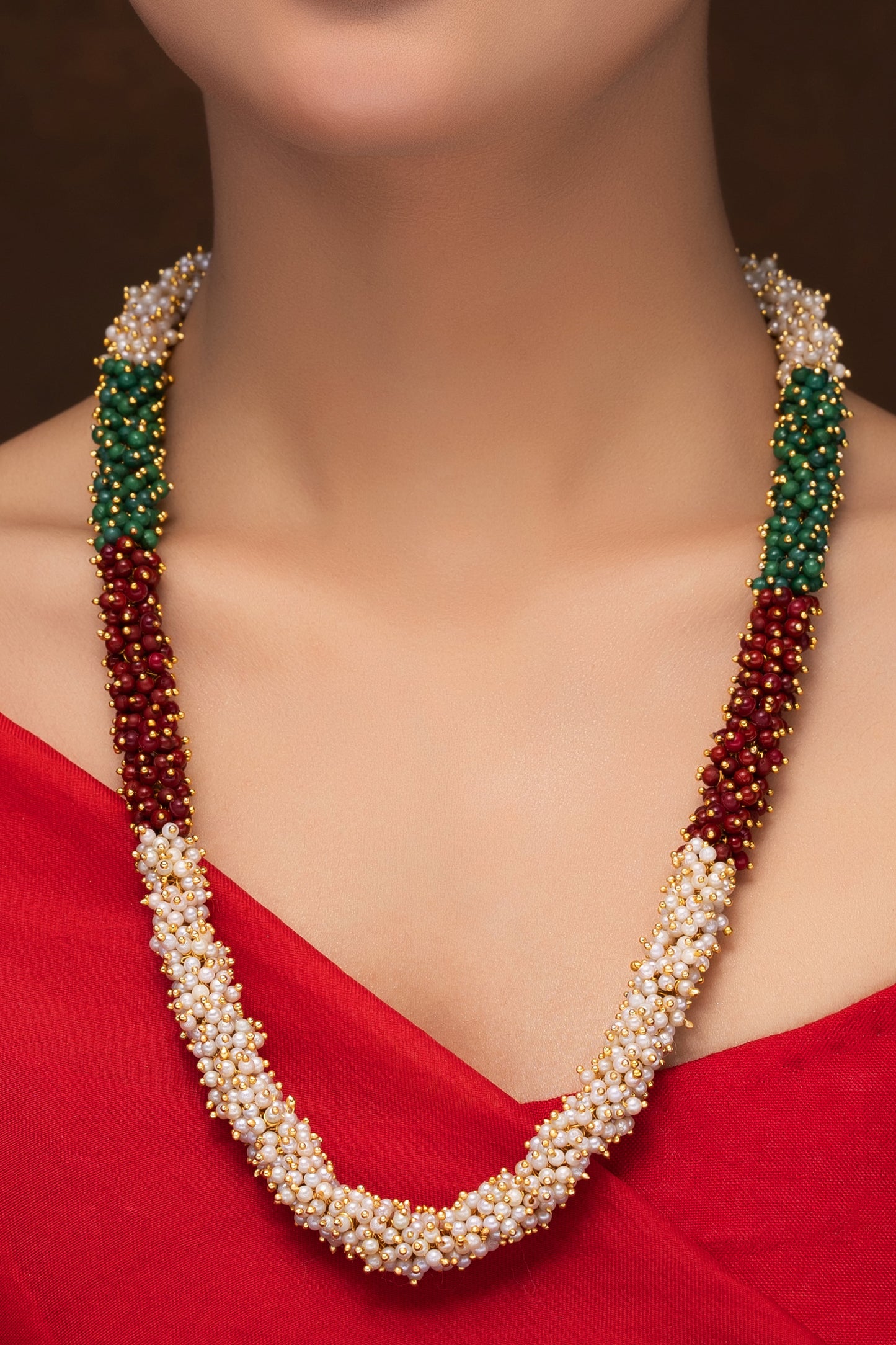 TRICOLOR PEARL NECKLACE