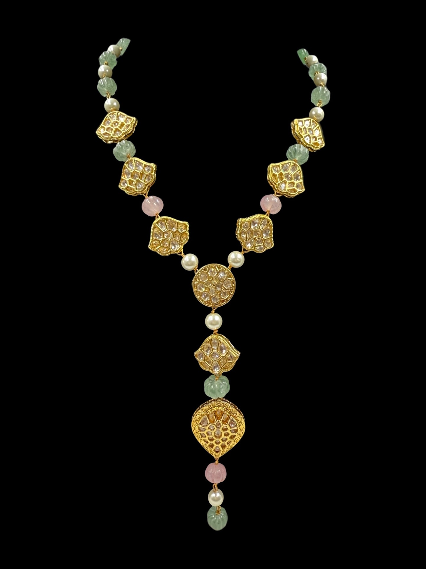 POLKI NECKLACE WITH EARRING