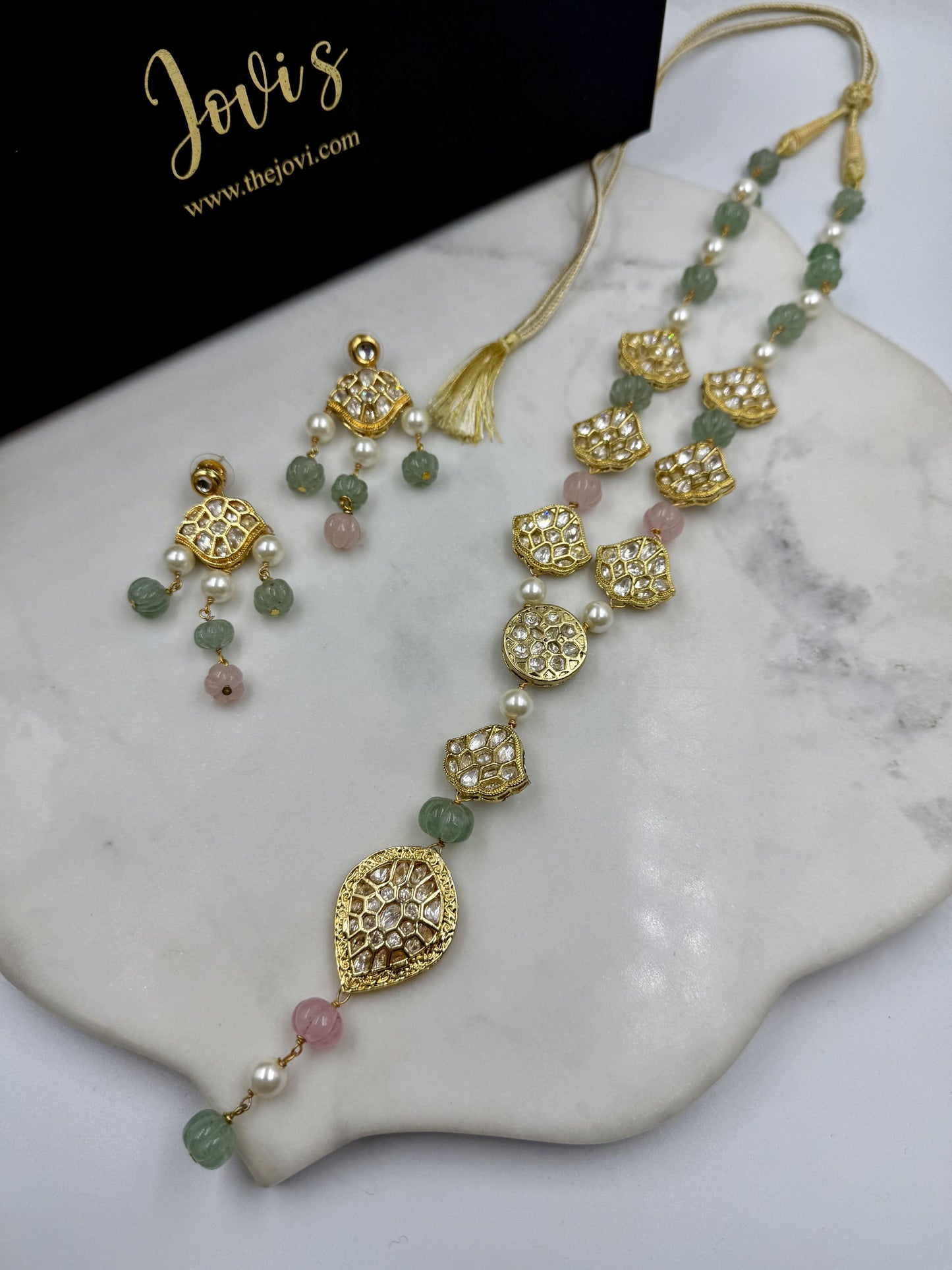 POLKI NECKLACE WITH EARRING