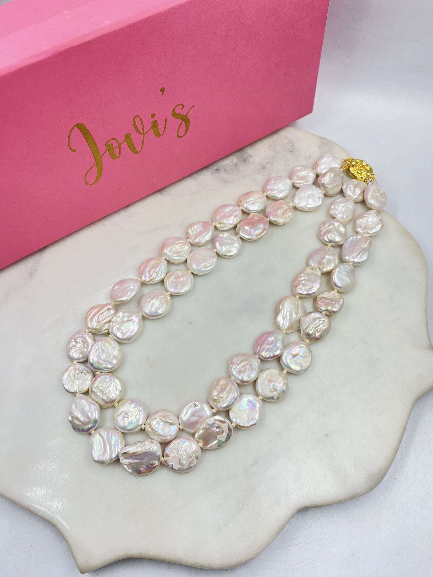 DOUBLE LINE FRESHWATER PEARL NECKLACE