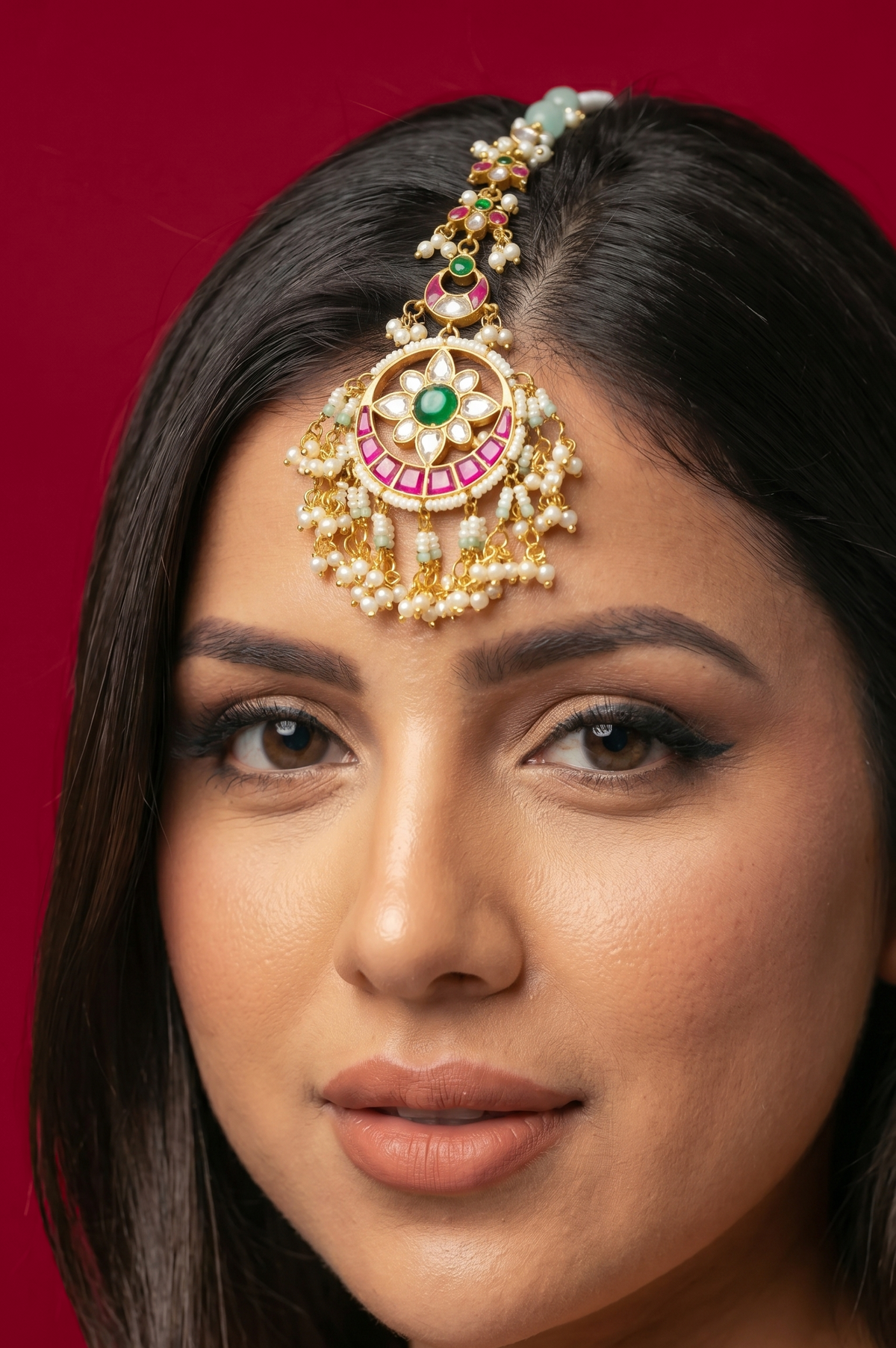 Multi Color Meenakari Mangtikka