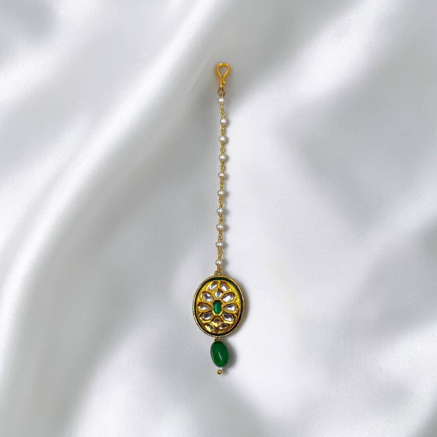 Polki With Green Drop Magtika