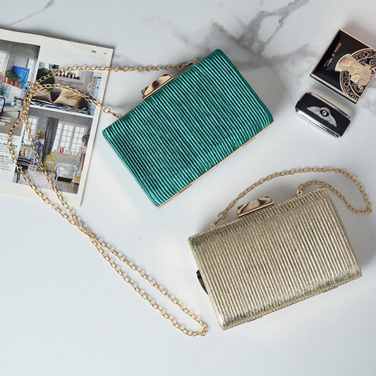 Silken Allure - Green Clutch Bag