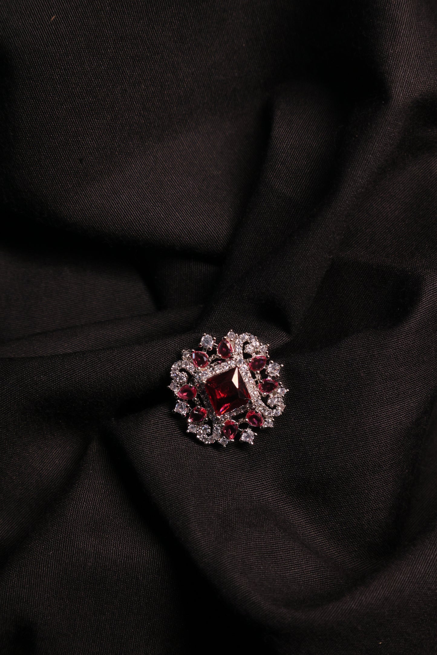 Infinite Dazzle - Red Stone Diamond Ring