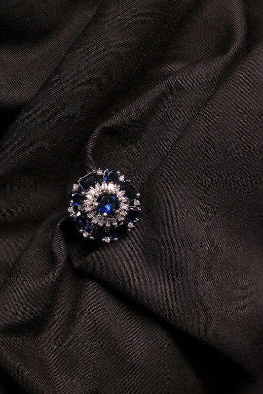 Twilight Spark - Blue Stone Diamond Ring