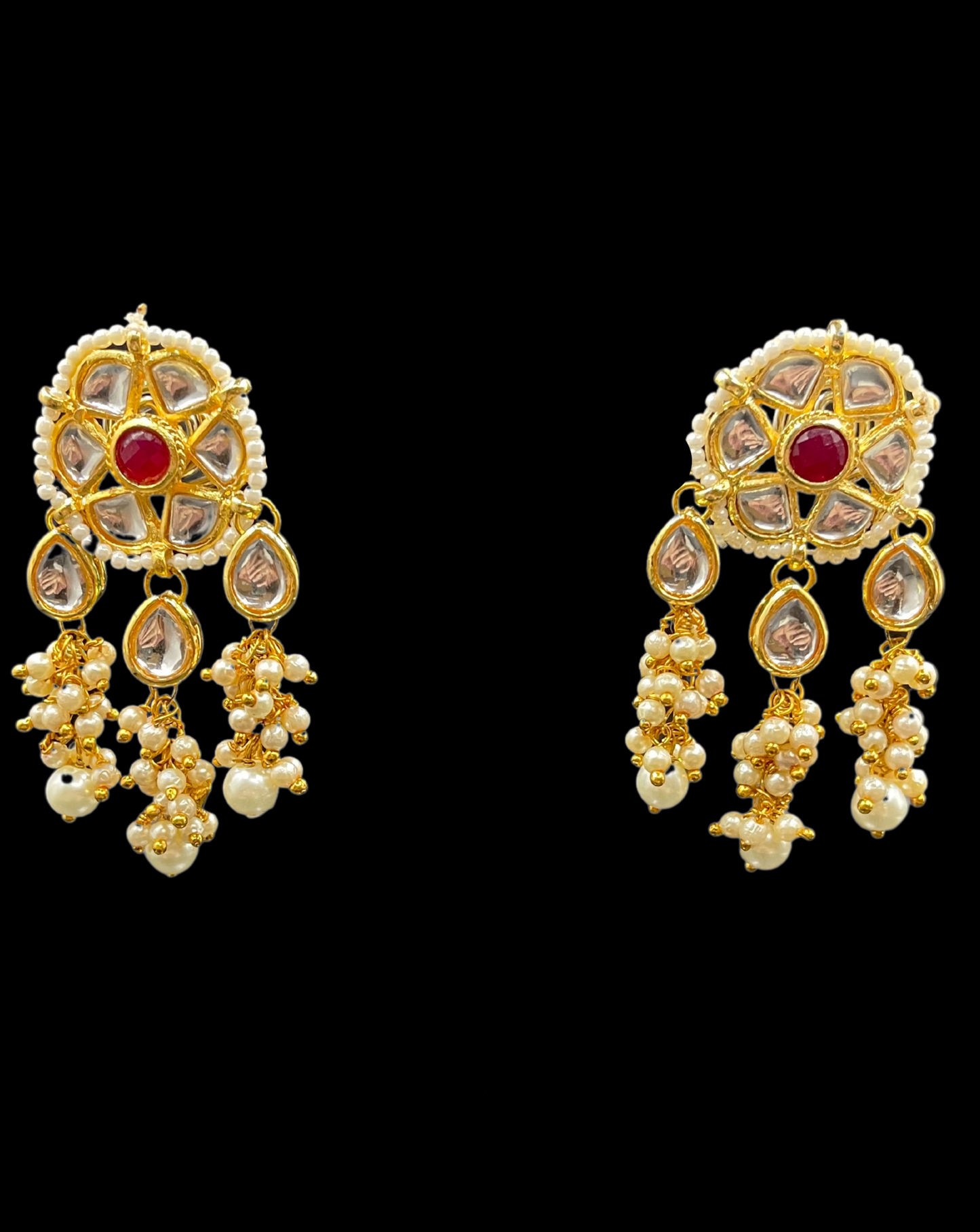 Kundan Flower Danglers