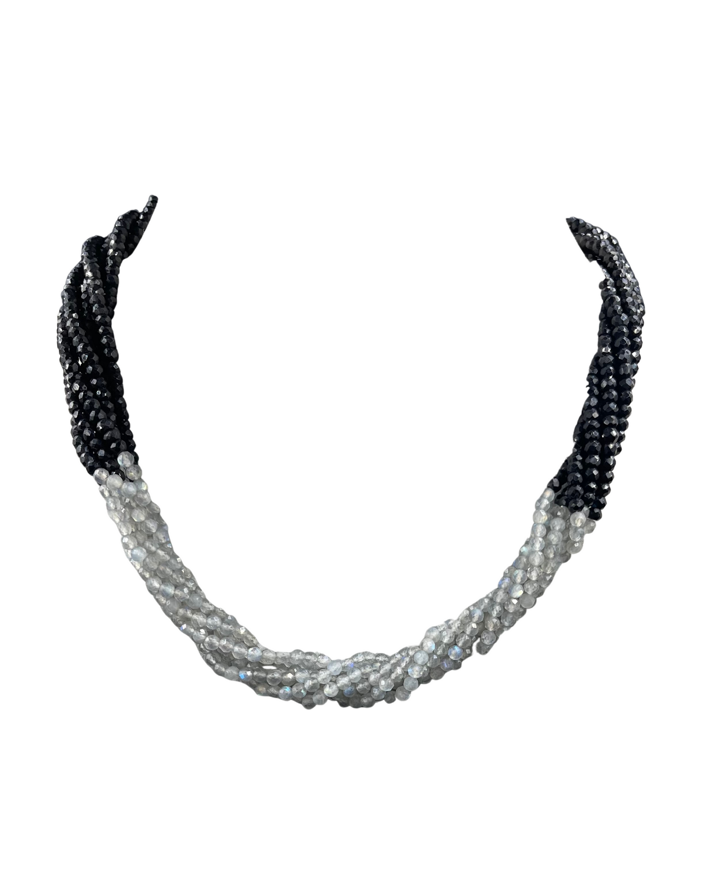 Labradorite & Spinel Twisted Necklace