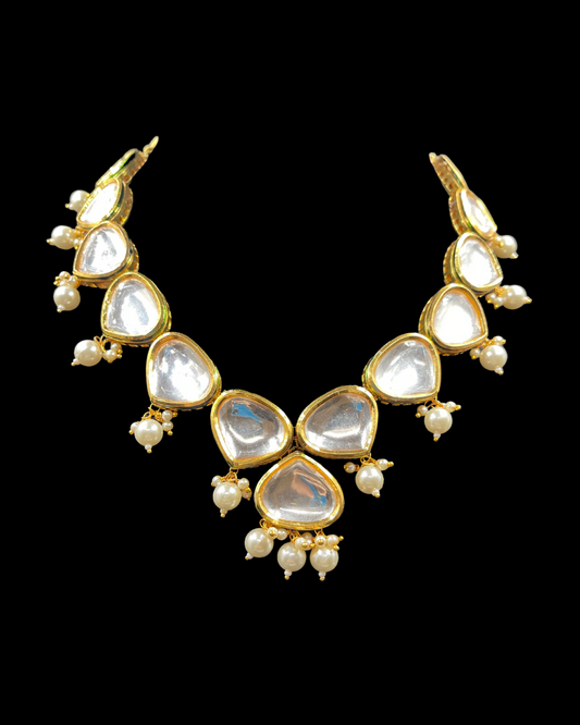 Statement Kundan Necklace with Earrings