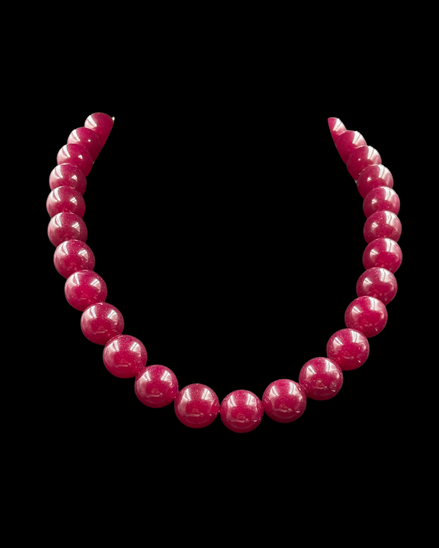 Red Jade Single Line Necklace