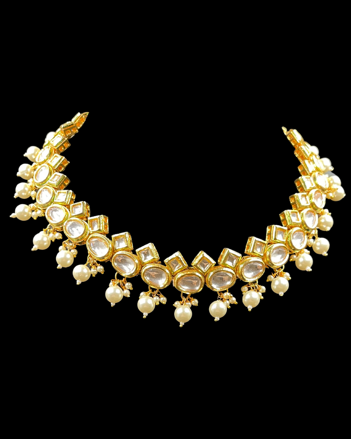 Kundan and Pearl Traditional and Classic Necklace with Earrings