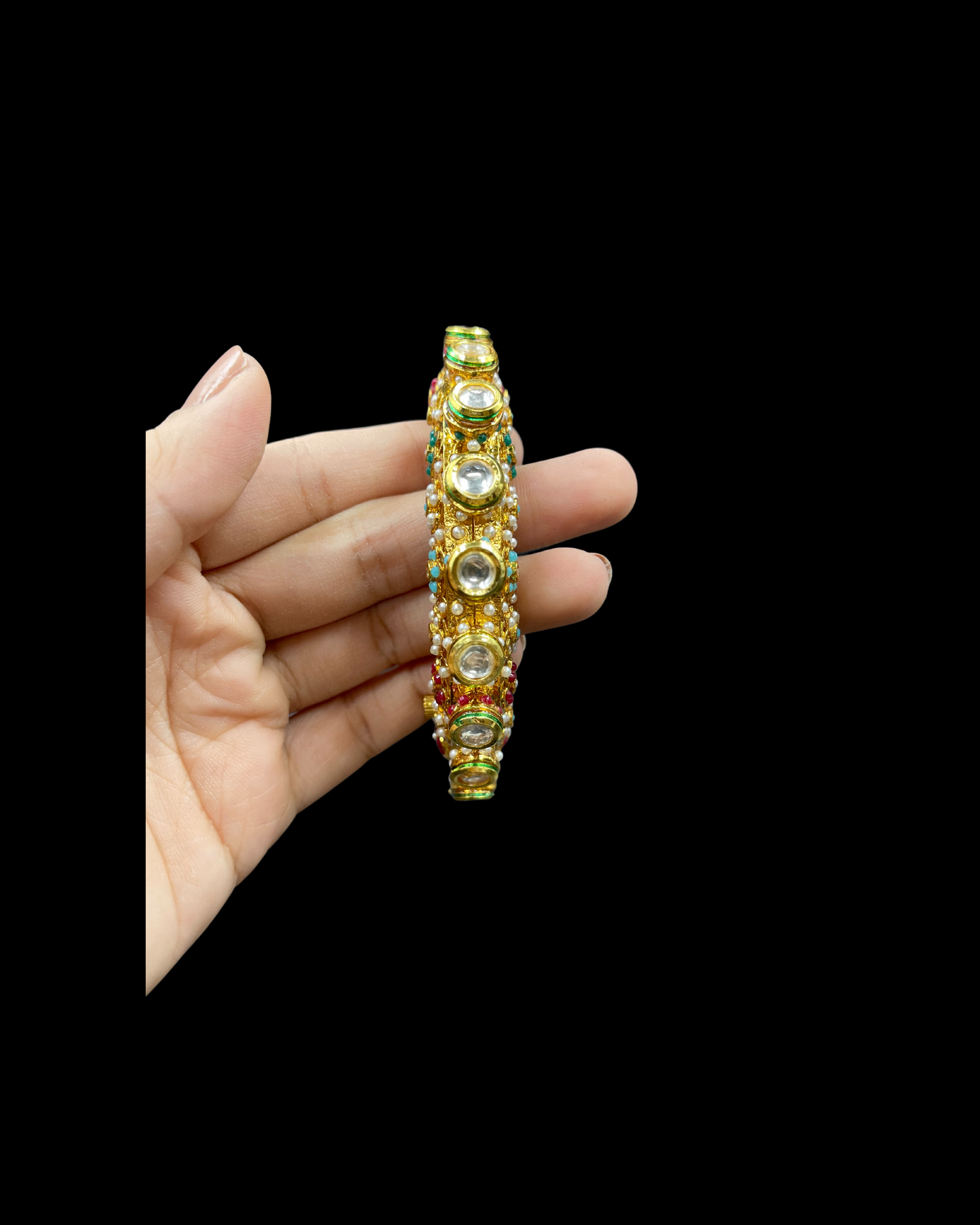 Kundan and Jadau Pacheli Bangle