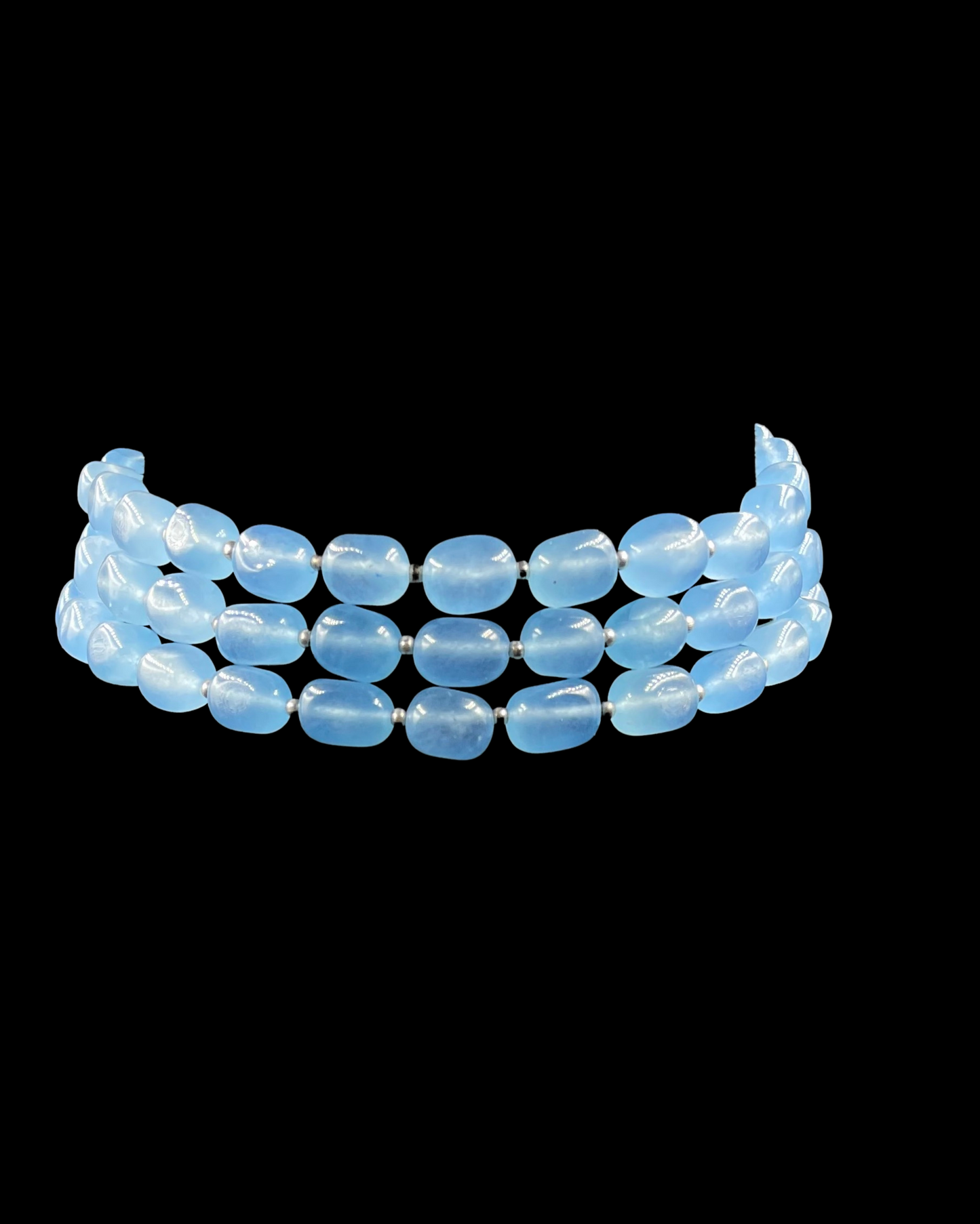 Sky Blue Triple Line Choker