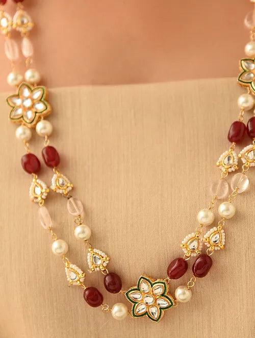 Traditional Long Necklace with Earrings