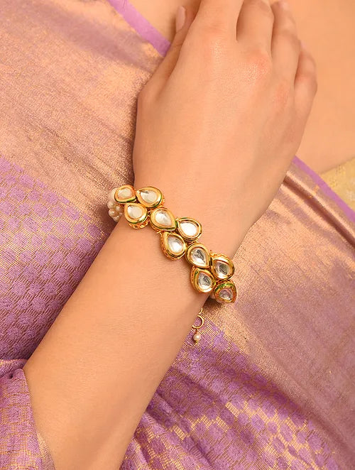 Kundan and Pearl Delicate Bracelet