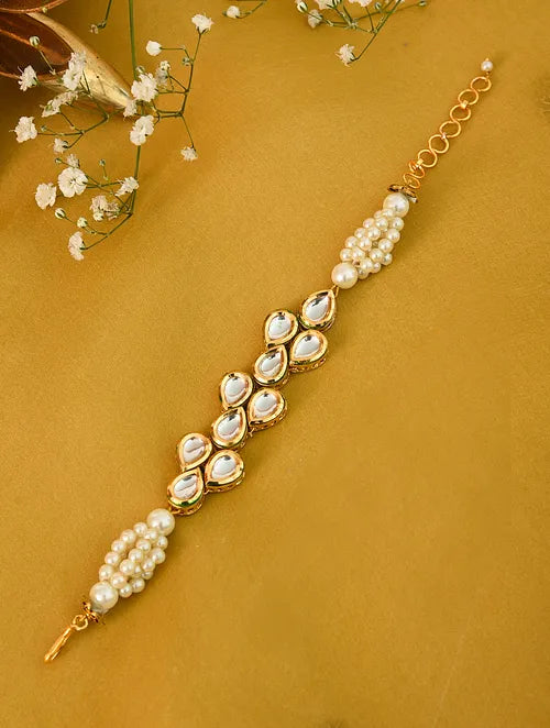 Kundan and Pearl Delicate Bracelet