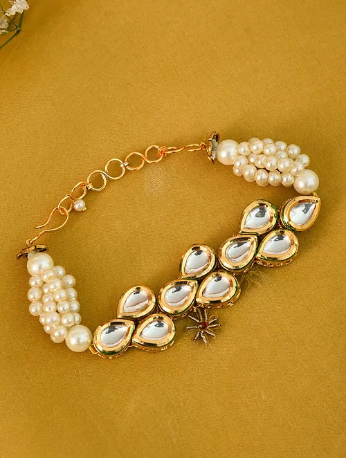 Kundan and Pearl Delicate Bracelet