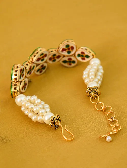 Kundan and Pearl Delicate Bracelet