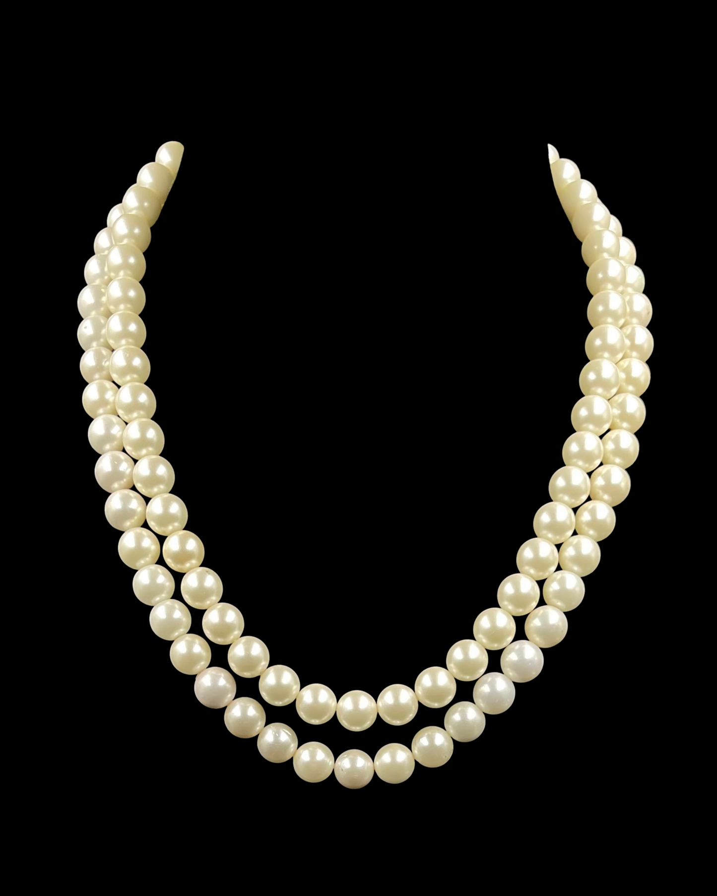 Shell Pearl Double Line Necklace