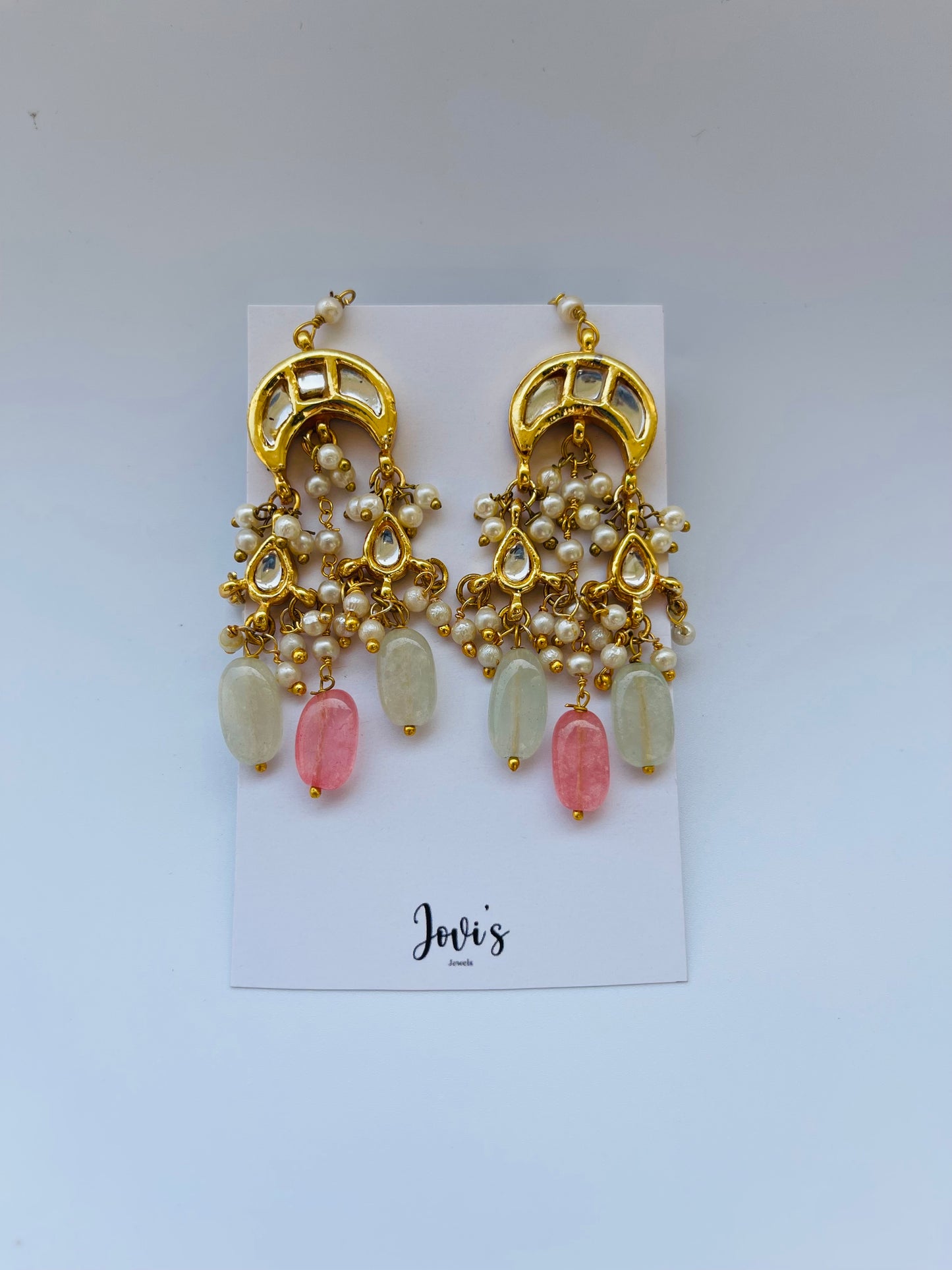 Pastel Chaandbali Earrings