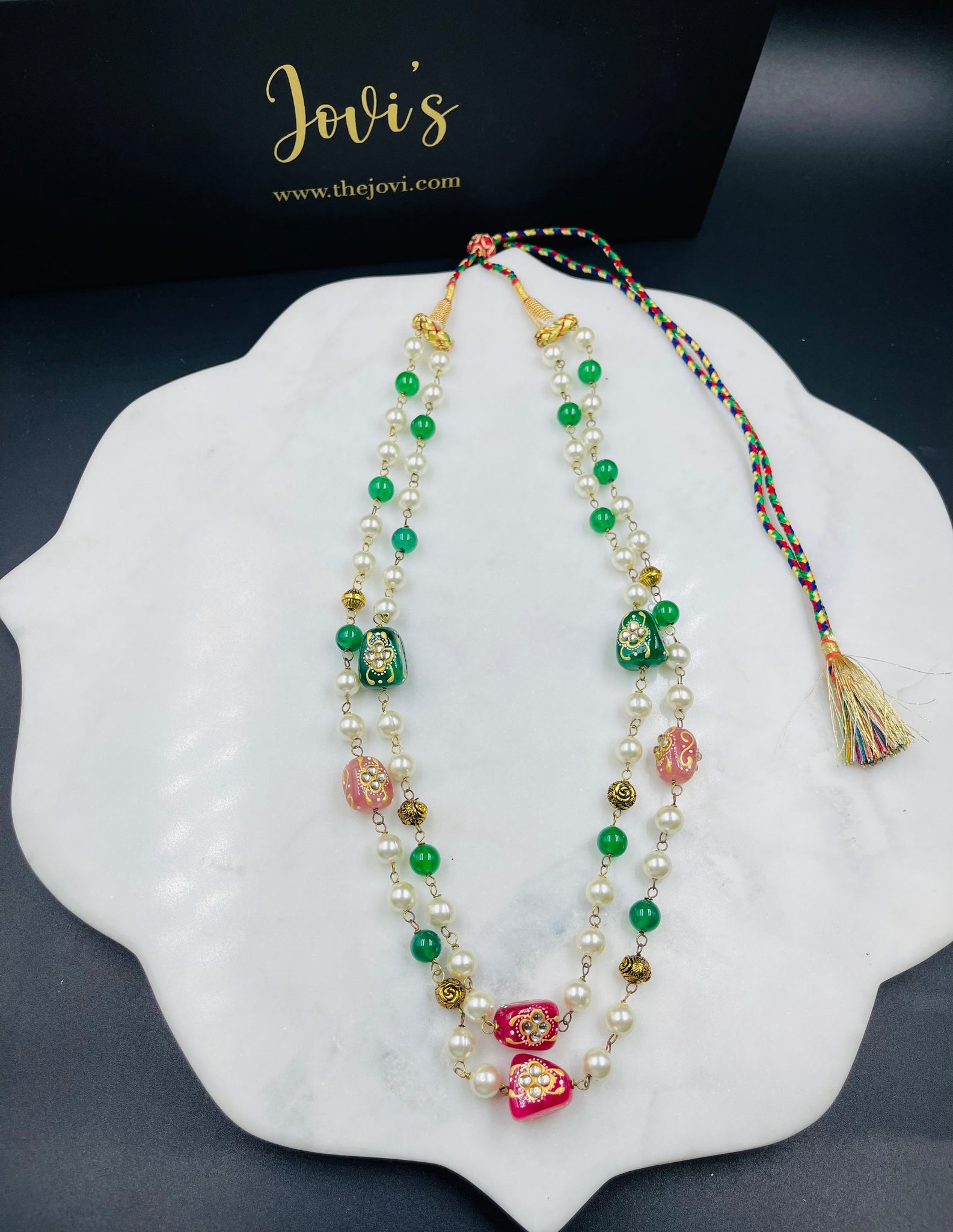 Matte Black Onyx & Shell Pearl Choker Necklace - Brooke VI Necklace – Karen  Sugarman Designs