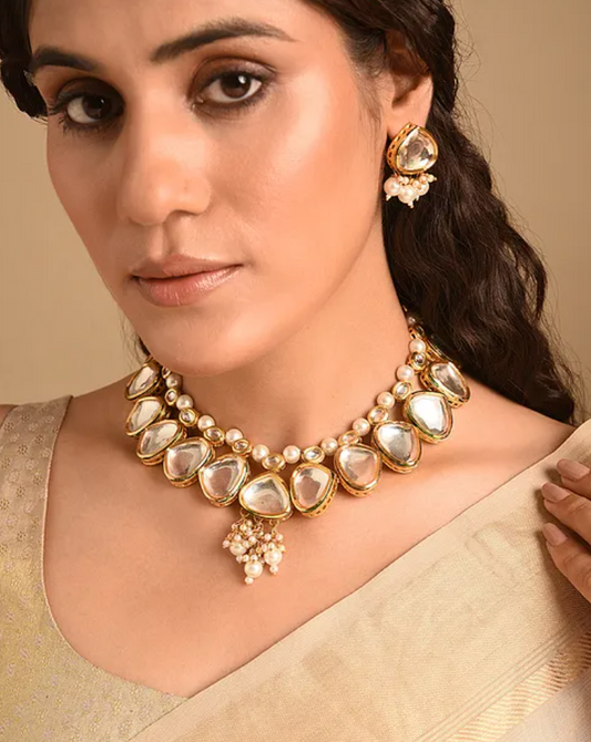 Classic Kundan Choker with Earrings