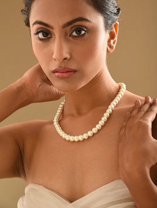 Shell Pearl Single Line Necklace