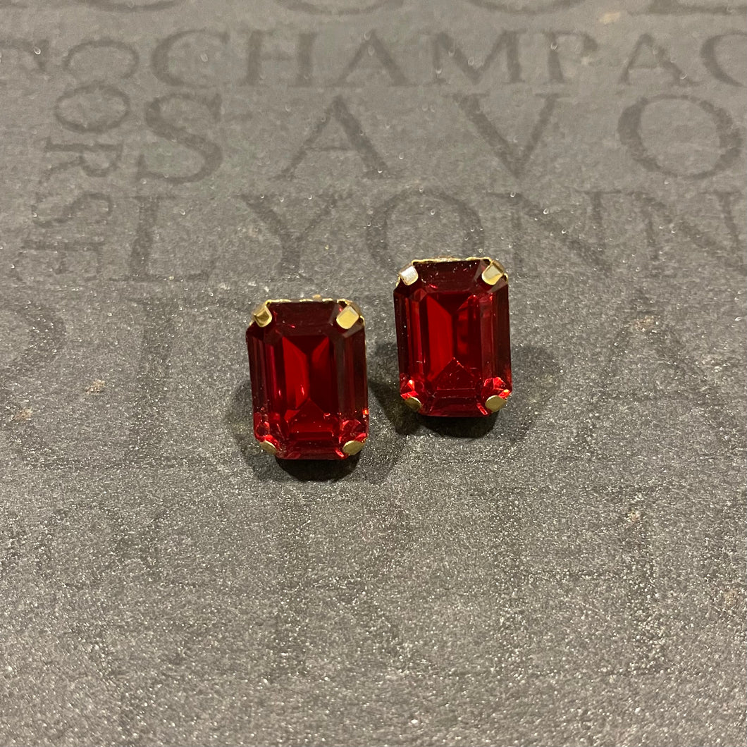 Ruby Red Studs