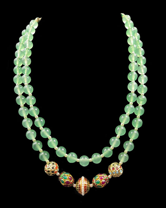 Green Onyx and Traditional beads Necklace