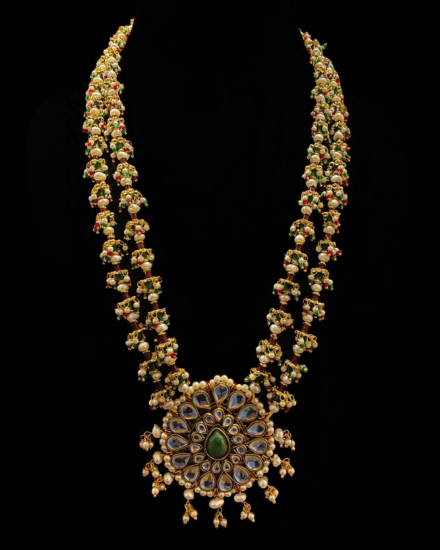 Statement Traditional Kundan Long Haar