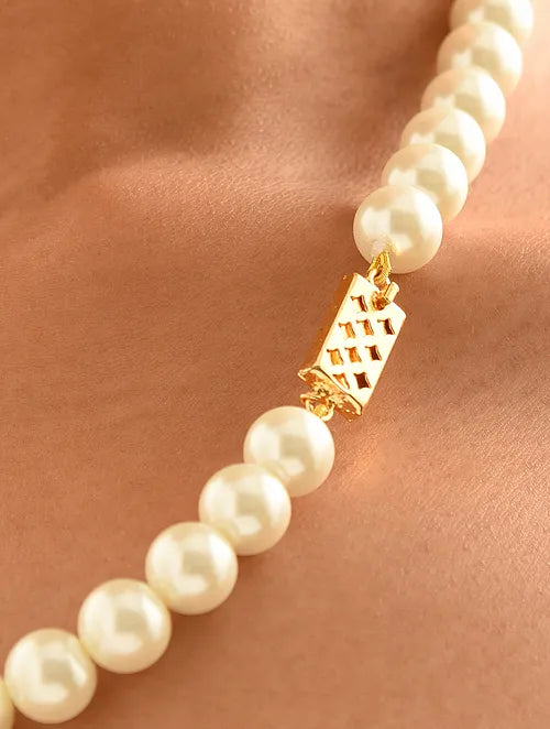 Shell Pearl Single Line Necklace